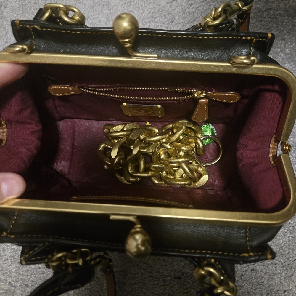 Coach Black Leather Handbag